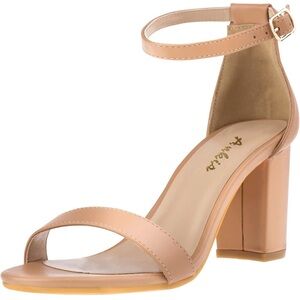 New Women's Ankis Women’s Heels Open toe ankle strap chunky heel sandals 2.75”